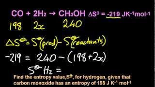 152R14 Calculate the standard entropy change for a reaction HL IB Chemistry [upl. by Jasmin]