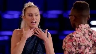 THE VOICE  Miley Cyrus  Best moments [upl. by Olonam]