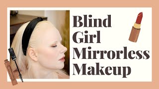 Blind Albino Girl’s Mirrorless Makeup Routine [upl. by Alra991]