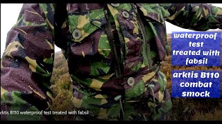 arktis B110 combat smock waterproof test  treated with fabsil [upl. by Garrick760]