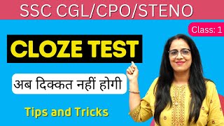 Cloze Test For SSC CGL  CPO  Steno  Best Strategy  Cloze Test English tricks  By Rani Maam [upl. by Ravo]