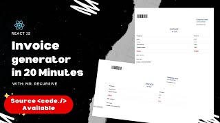 How to create Invoice generator app in react js  Rect Js  Invoice Generator [upl. by Florie]