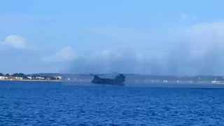 SBS Special Boat Service launching a rib from a chinook in Poole bay [upl. by Jadda]