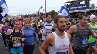 Start of the 2015 NYC Marathon on the Verrazano Narrows Bridge [upl. by Batish]