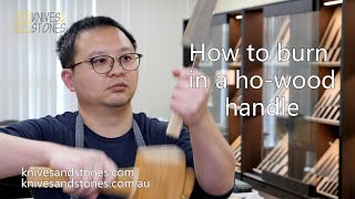 How to burn in a howood handle How to install a Japanese kitchen knife handle [upl. by Grayson]