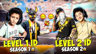 S1 in Level 1 ID vs S2 in Level 2 ID 😱😱  1vs1 Custom  Free Fire [upl. by Nnaylloh]