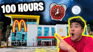 100 HOUR OVERNIGHT CHALLENGE in THE WORLDS BIGGEST MCDONALDS [upl. by Anaihsat]