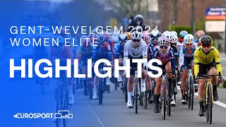 AMAZING SPRINT 📸  GentWevelgem 2024 Womens Race Highlights  Eurosport Cycling [upl. by Olbap337]