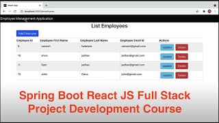 Spring Boot Full Stack Project  React JS  Spring Boot CRUD Full Stack Web Application [upl. by Ujawernalo891]