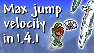 Terraria  141 Maximum jump velocity upwards with a speed of light [upl. by Hsihsa]