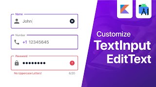 TextInputEditText  Material Design Edit Text  Android Studio Tutorial [upl. by Anitsrik]