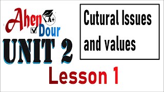 Lesson 1  Unit 2  Cultural issues and values  Vocabulary Ara  Eng 2bac [upl. by Ennovad536]