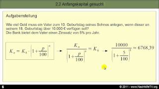 Zinseszinsrechnung für Anfänger [upl. by Deeann666]