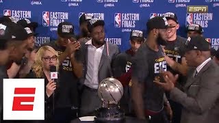 FULL Cleveland Cavaliers win 2018 Eastern Conference finals Watch the trophy presentation  ESPN [upl. by Kare]