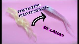 TUTORIAL PELUCA Parte 2COMO TEÑIR PELO SINTÉTICO [upl. by Nylle]