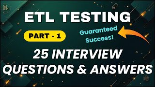 ETL Testing Interview Guide for Freshers  Part 1 [upl. by Gnen]