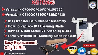 How To Replace The Transfer Belt Assembly On Xerox Versa Link C7020C7025C7030C7120C7125C7130 [upl. by Ainad]