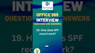 How does SPF record work  Office 365 interview questions and answers shorts interviewquestions [upl. by Wycoff898]