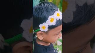 Beautiful flower hair band🌼🌼 shortsfeed shorts crafterrudrani [upl. by Ikey]