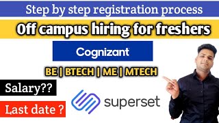 Cognizant off campus hiring  Superset registration process step by step  Hiring for freshers [upl. by Llessur]