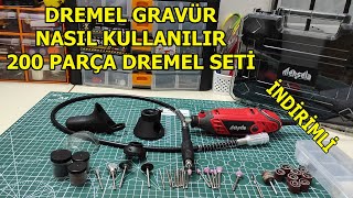 Dremel Nasıl Kullanılır Gravür Nasıl Kullanılır Uygulamalı Dremel Seti İnceleme Mensela RTW1 [upl. by Roleat]