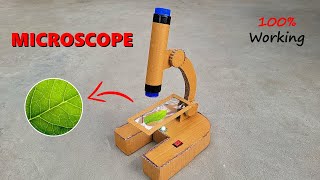 How to make Microscope with cardboard  Science project 2024 [upl. by Aenahs]