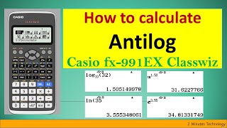 How to calculate antilog on scientific calculator Casio fx991EX Classwiz 2022 [upl. by Hteboj]