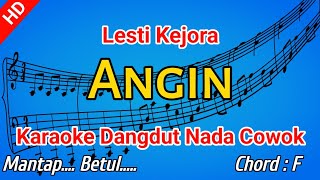 ANGIN Lesti Karaoke Dangdut Nada Pria [upl. by Yelwah398]