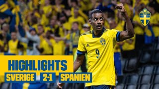 Highlights Sverige  Spanien 21  VMkval  Isak och Claesson gör mål [upl. by Favianus613]