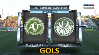 Gols Chapecoense 5 x 1 Palmeiras  Brasileirão 04102015 [upl. by Cairistiona693]