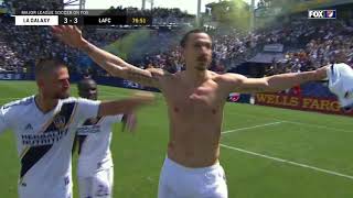 Zlatan Ibrahimovic scores FIRST EVER MLS goal for LA Galaxy [upl. by Ailedroc]