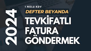 Defter beyanda 1 nolu KDV’de tevkifatlı fatura beyanı [upl. by Nnylecoj]