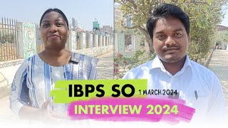 IBPS SO INTERVIEW 2024💥  कैसा रहा IBPS SO INTERVIEW 2024   15 min से ज्यादा चल रहा interview 🤯 [upl. by Darwin]