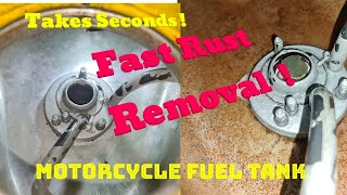 HOW TO REMOVE RUST FAST Motorcycle Fuel Tank [upl. by Nadirehs]