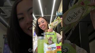 eating GREEN food at the korean convenience store 💚 shorts [upl. by Ahswat]