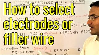 HindiUrdu How to select electrodes or filler metal [upl. by Elamrej]