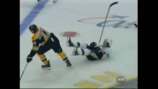 Dennis Seidenberg flattens Kris Letang DualFeed [upl. by Squire]