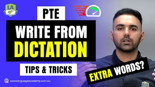 PTE Write From Dictation  Proven Tips and Strategies  Extra Words  Language Academy PTE Experts [upl. by Eseerahs879]