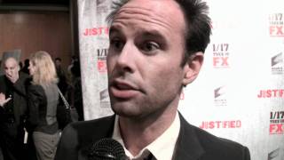 Walton Goggins aka Boyd Crowder at the quotJustifiedquot season 3 premiere in LA 1102012 [upl. by Radford245]