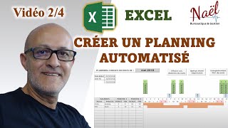 Créer Un planning Excel Totalement Automatisé Vidéo 24 [upl. by Pietje]