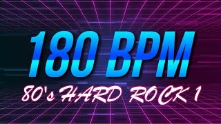 180 BPM  80s Hard Rock  44 Drum Track  Metronome  Drum Beat [upl. by Mylo]