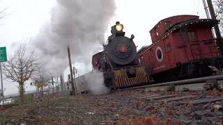 Oregon Rail Heritage Centers 1912 Polson 2 Steam Locomotive Ground View of Full Train [upl. by Licht]