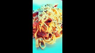 carbonara with egg cheese and taglliatele shorts [upl. by Julita]