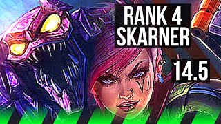 SKARNER vs VI JNG  Rank 4 Skarner 3115 1000 games  NA Master  145 [upl. by Ahsaetan]