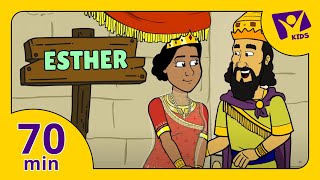 Story about Esther PLUS 15 More Cartoon Bible Stories for Kids [upl. by Amjan249]