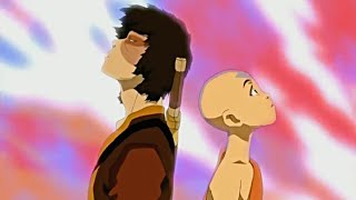 Avatar The Last Airbender The Firebending Masters  Zuko and Aang Do The Dragon Dance With Dragons [upl. by Saturday]