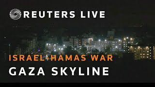 LIVE View of Gaza skyline [upl. by Odawa]