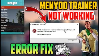 How To Fix menyoo asi problem permanently 2023 latest video  menyoo trainer not working [upl. by Elhsa]