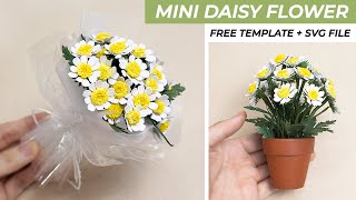 How To Make Daisy Flowers with Paper Daisy Paper Flower Template Free Cách làm hoa cúc Tana [upl. by Maxie]