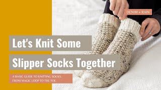 Knitting Socks as a Beginner  A Basic Sock Knitting Guide  Simple and Quick [upl. by Kironde]